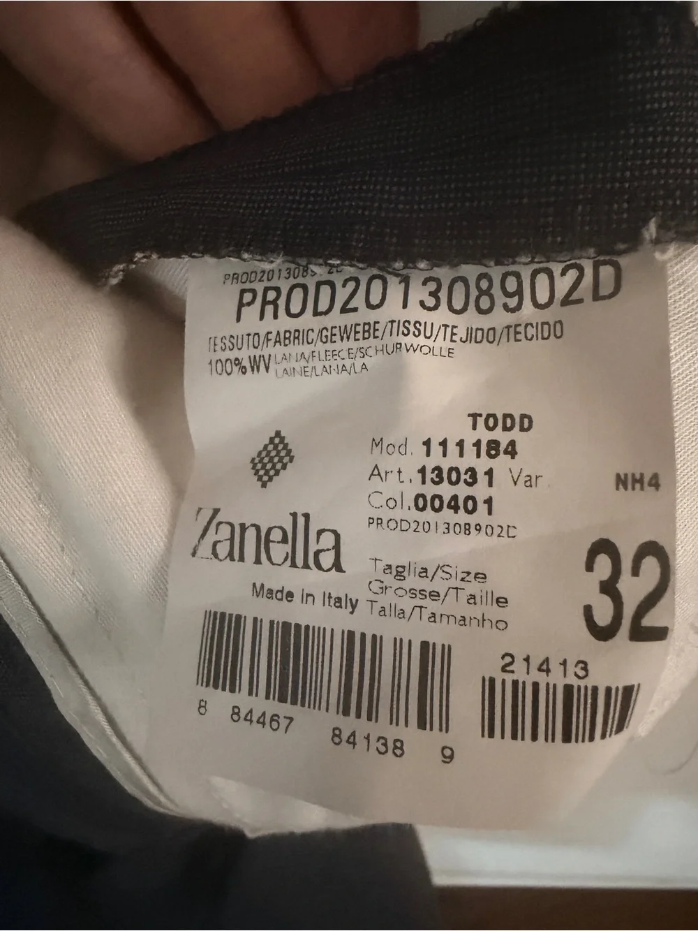 Zanella Men's Charcoal Dress Pants